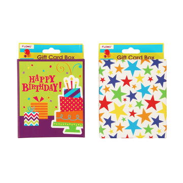 Gift Card Box 5" X 4.25" X 1.25", 2 Designs