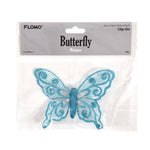 6" X 3.75" / 15 X 9.5Cm Clip-On Butterfly, 4 Colors Assorted