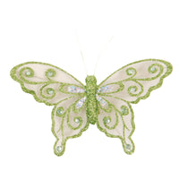 6" X 3.75" / 15 X 9.5Cm Clip-On Butterfly, 4 Colors Assorted