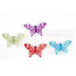 6" X 3.75" / 15 X 9.5Cm Clip-On Butterfly, 4 Colors Assorted