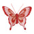 4" X 3.25" / 10 X 8Cm, 6Ct Clip-On Butterflies, 6 Colors Assorted