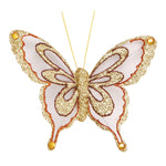 4" X 3.25" / 10 X 8Cm, 6Ct Clip-On Butterflies, 6 Colors Assorted