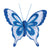 4" X 3.25" / 10 X 8Cm, 6Ct Clip-On Butterflies, 6 Colors Assorted