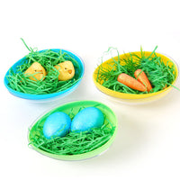 5.25" Easter Egg, With Foam Easter Decoration And Grass, 3 Assortments,