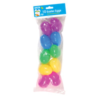 10Pcs 2.5" Easter Eggs, 5 Colors In Each Bag