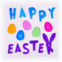Easter Window Gels With Glitter 7.5" X 7.5", 3 Assortments