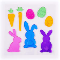 Easter Window Gels With Glitter 7.5" X 7.5", 3 Assortments