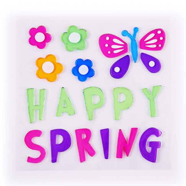 Easter Window Gels With Glitter 7.5" X 7.5", 3 Assortments