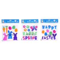 Easter Window Gels With Glitter 7.5" X 7.5", 3 Assortments