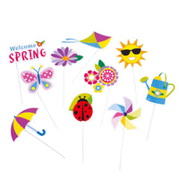 10Ct Easter Photo Props On Plastic Sticks, 2 Assortments