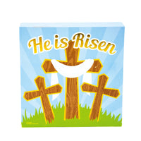 Easter-Inspirational Table Plaque With Hot Stamping 5" X 5" X 1.5", 2 Designs