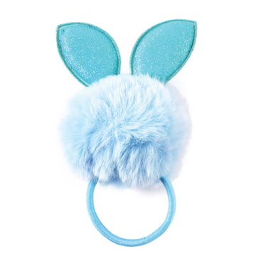 Easter Bunny Pompom Hair Tie 2 Colors