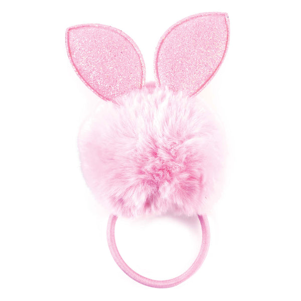 Easter Bunny Pompom Hair Tie 2 Colors