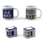 11Oz Father'S Day Woodgrain/Metal Boxed Mug, 2 Designs
