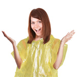 5Pk Disposable Adult Size Poncho - 3 Color Asst