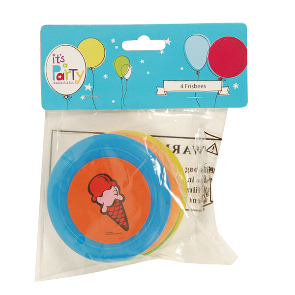 4Pcs, 3.5" Plastic Frisbee, 4 Colors