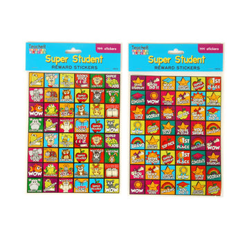 144Ct. Reward Stickers 1" X 1", 2 Assortments