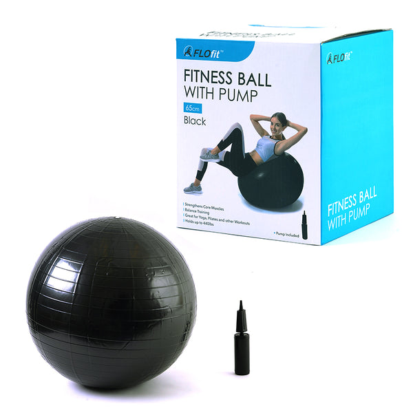 Flofit 65Cm Fitness Ball With Pump, 2 Colors