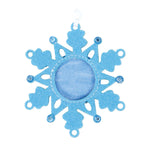 Christmas-Set Of 4, 4.25"X4.25" Snowflake Felt Photo Frames, Poly Bag