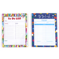 80 Sheet To Do List Pad,  Dots & Rainbow Strokes, 11.5"L X 8.5"W, 2 Designs