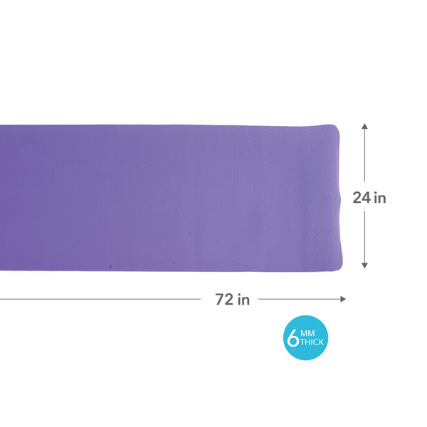 Flofit 2-Color Yoga Mat, 24" X 72" X 6Mm, 2 Colors