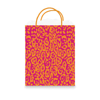 Euro Medium Pink Leopard Gift Bag