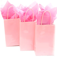 Narrow Medium Pastel Pink Gift Bag