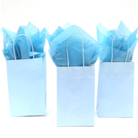 Wholesale Gift Bag- Medium- 4 Assorted Colors TIFFANY BLUE HOT PINK/LT BLUE/LT  PINL