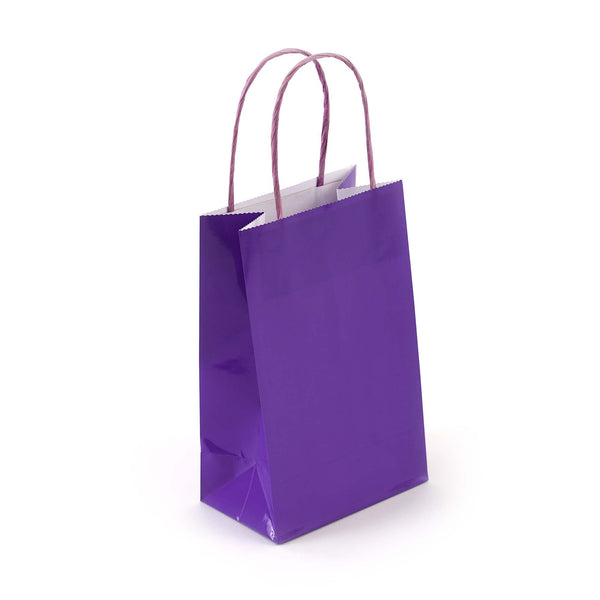 Narrow Medium Bright Purple Gift Bag