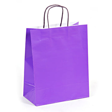 Narrow Medium Bright Purple Gift Bag