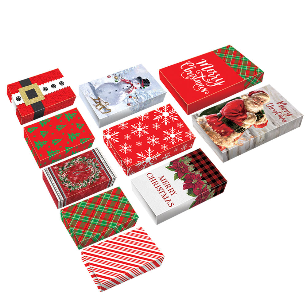 Set of 3 Assorted Pastel Christmas Wrapping Papers, Variety Pack