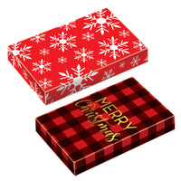 10Pk Multi-Size Merry Christmas Foldable Gift Boxes, 5 Small/3 Medium/2 Large, 10 Designs