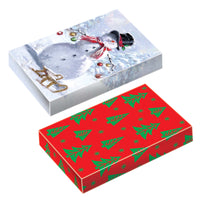 10Pk Multi-Size Merry Christmas Foldable Gift Boxes, 5 Small/3 Medium/2 Large, 10 Designs