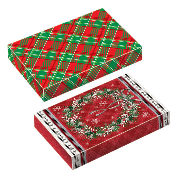 10Pk Multi-Size Merry Christmas Foldable Gift Boxes, 5 Small/3 Medium/2 Large, 10 Designs