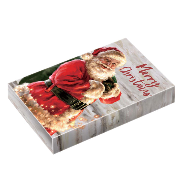 2Pk Large Christmas Whimsical Foldable Gift Boxes 17" X 11" X 2.5", 6 Designs