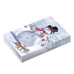 3Pk Medium Christmas Whimsical Foldable Gift Box, 14.75" X 9.5" X 2", 6 Designs