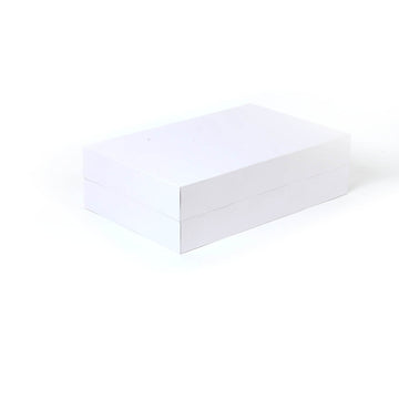 Large Embossed White Boxes, 2Pk