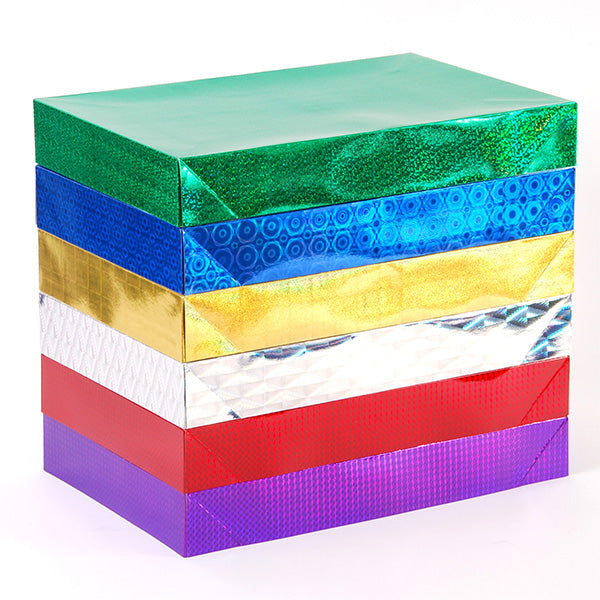 Large Hologram Gift Boxes 2Pk, 6 Colors