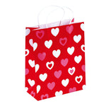 Valentine-Euro-Medium  Occasion_Color Savvy, Occasion_Solid Color Hearts Printed Gift Bag, 2 Designs