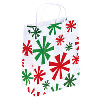 Euro-Medium Color Savvy Snowflakes Printed Gift Bag, 2 Designs