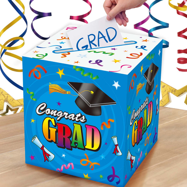 Graduation Card Box 10" X 10" X 10", 2 Designs