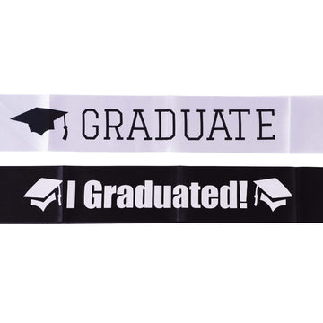 Graduation Sash 62"L X 3.75"W, 2 Assortments