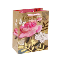 Large Big Flower Birthday Bag Hot Stamp, Matte, 4 Designs