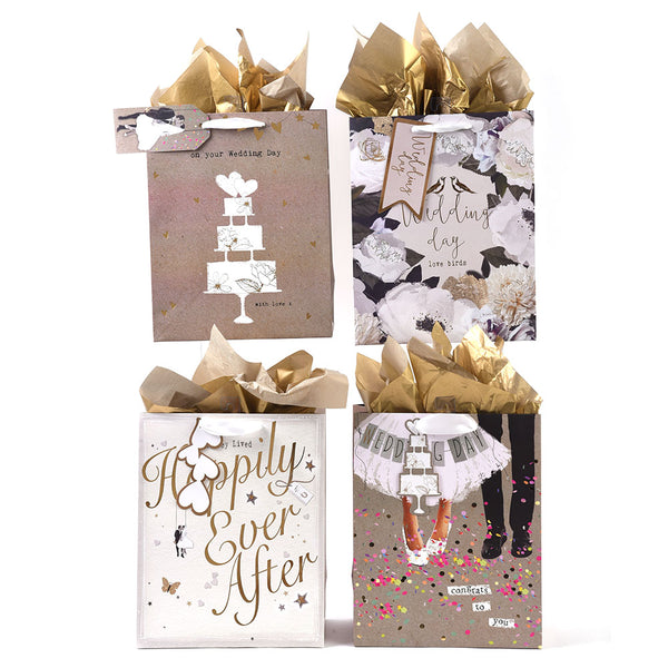 Large Glorious Wedding Hotstamp Matte Bag, 4 Designs