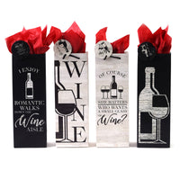 Bottle Wine Lovers Party Printed Bag, 4 Designs