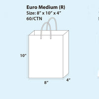Euro Medium Red Gift Bag