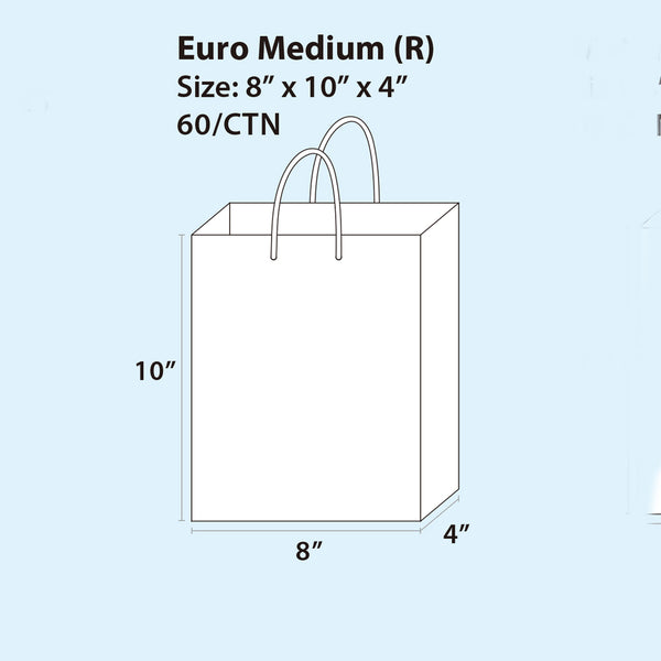 Euro Medium Red Gift Bag