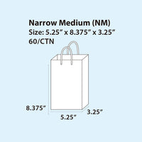 Narrow Medium Red Gift Bag