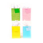 Narrow Medium "Marvelous" Glitter Glossy Bags, 4 Colors