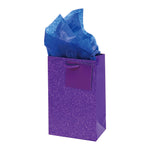 Narrow Medium "Glowing" Glitter Glossy Bags, 4 Colors